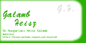 galamb heisz business card